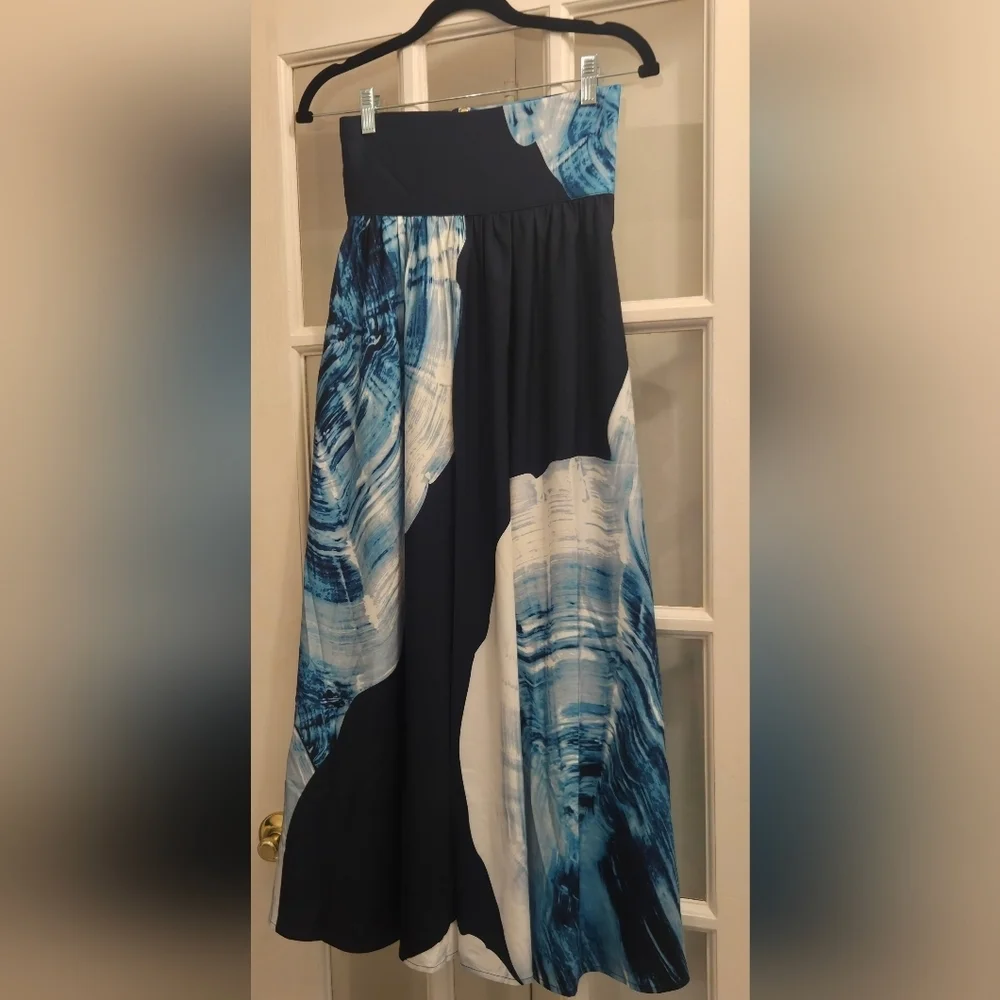 Aleeza Elegant Aruba Ocean A-Line Skirt- STUNNING!! SOLD OUT ON WEBSITE!! - Picture 10 of 12